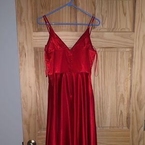sequin hearts long red formal dress size seven